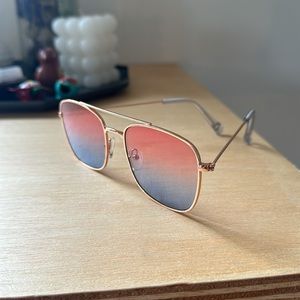 Ombré pink and blue urban sunglasses